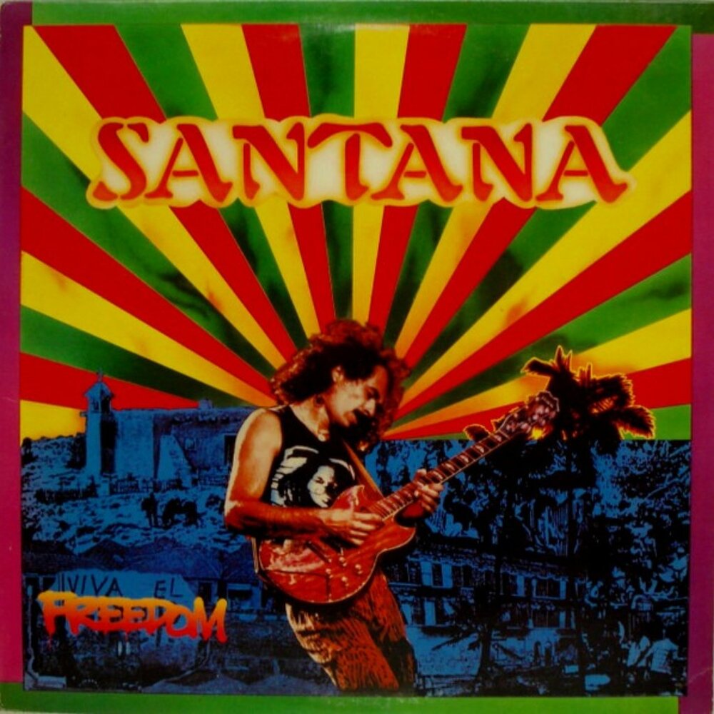 santana freedom 1987 lp with buddy miles - latin rock guitar veracruz mandela